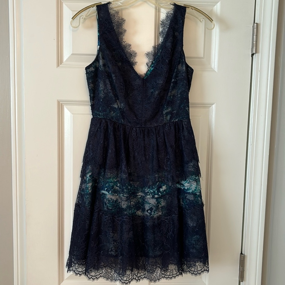 BCBG Max Azria size 2 Navy Lace Dress